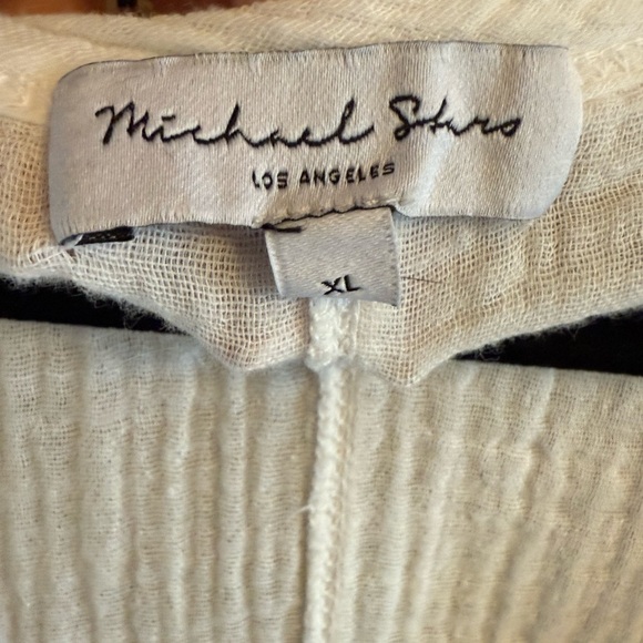 Michael Stars White Relaxed Ribbed Blouse - Picture 4 of 8